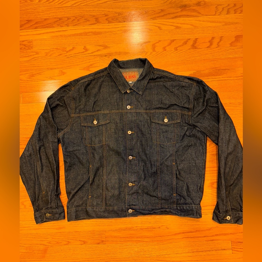 Men’s Guess blue Jean Jacket, Great condition 4XL